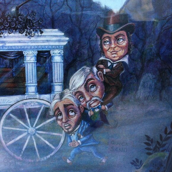 Disney Parks Haunted Mansion Postcard Stretching Portraits WonderGround Coulter - Picture 3 of 9